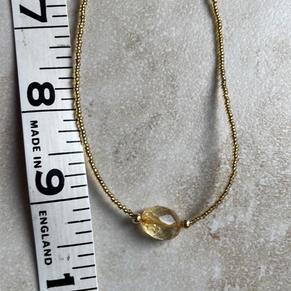 citrine gemstone necklace seed beads necklace - Picture 16 of 16